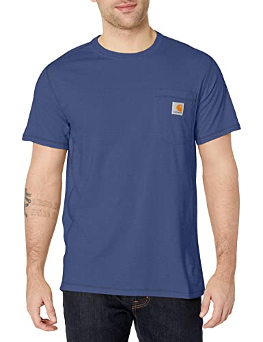 Carhartt Herren Force Relaxed Fit Midweight Short Sleeve Pocket T-Shirt, Scout Blue Heather, XL von Carhartt