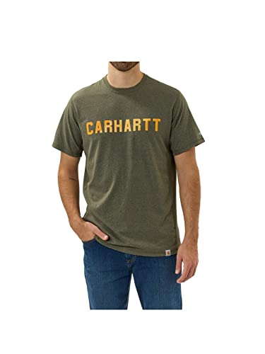 Carhartt Herren Force Relaxed Fit Midweight Short Sleeve Raglan Arbeits-T-Shirt, Basil Heather Gr. L Carhartt Herren Force Relaxed Fit Midweight Short Sleeve Raglan Arbeits-T-Shirt, Basil Heather Gr. L von Carhartt