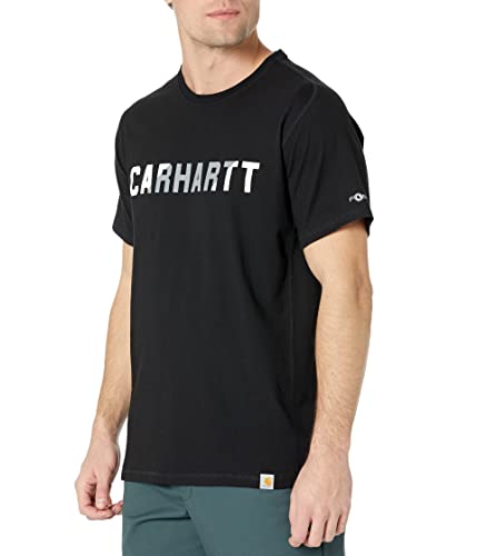 Carhartt Herren Force Relaxed Fit Midweight Short Sleeve Raglan Arbeits-T-Shirt, Black Gr. S von Carhartt