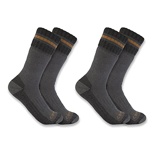 Carhartt Herren Schwere Stiefelsocken aus Synthetikwollmischung, 2 Paar, Grau, XL von Carhartt