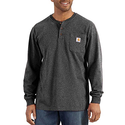 Carhartt Herren Henley Arbeitskleidung mit Taschen T-Shirt, Anthrazit meliert, XXX-Large Hoch von Carhartt