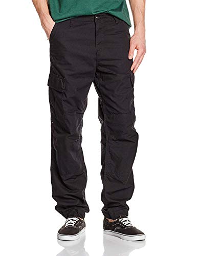 Carhartt Herren Regular Cargo Pant Jeans, Schwarz (Black Rinsed), 31 von Carhartt