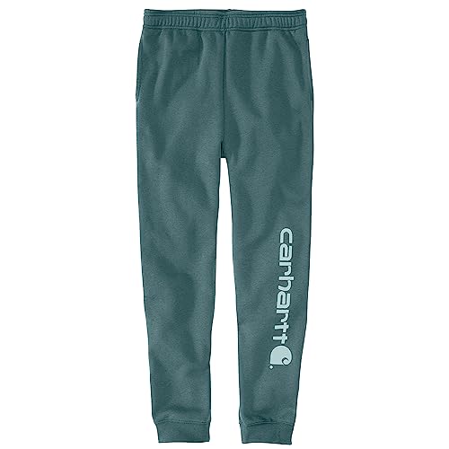 Carhartt Herren-Jogginghose mit lockerer Passform, mittelschwer, konisch, Logo-Grafik, Sea Pine Heather, Groß von Carhartt