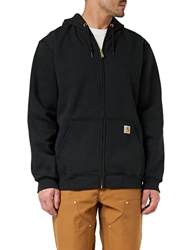 Carhartt, Herren, Weites, mittelschweres Sweatshirt mit durchgehendem Reißverschluss, Schwarz, XXL von Carhartt