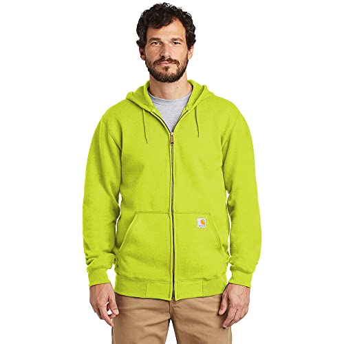 Carhartt Herren K122 Midweight Zip Front Hooded Sweatshirt, Brite Lime, Large Hoch von Carhartt