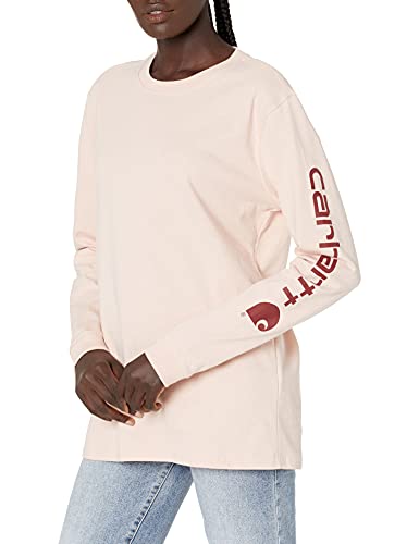 Carhartt Herren K231 Workwear Logo Langarm T-Shirt (Normale Größen), Esche Rose, Klein von Carhartt