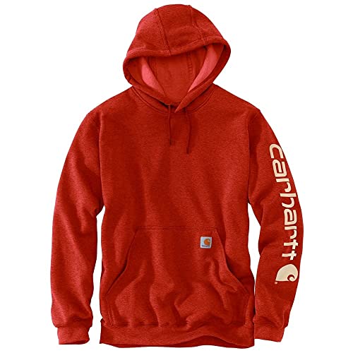 Carhartt Herren-Kapuzen-Sweatshirt aus Polyester-Baumwoll-Mischgewebe, Dehnbare Ärmel - Jasper Heather - Gr. S von Carhartt