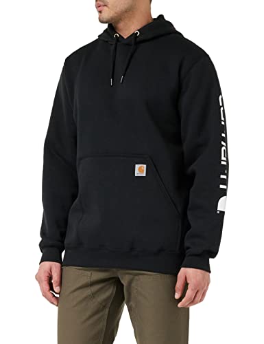 Carhartt, Herren, Weites, mittelschweres Sweatshirt mit Logo-Grafik auf dem Ärmel, Schwarz, XS von Carhartt
