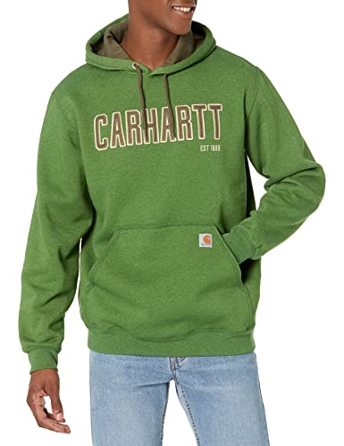 Carhartt Herren Kapuzenpullover Felt Logo Graphic, Farbe: Arborvitae Heather, Größe: L von Carhartt