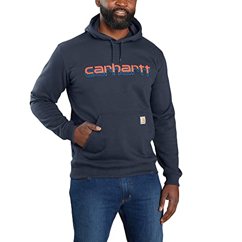 Carhartt Herren Kapuzenpullover Rain Defender Graphic Sweat, Farbe: New Navy, Größe: S von Carhartt