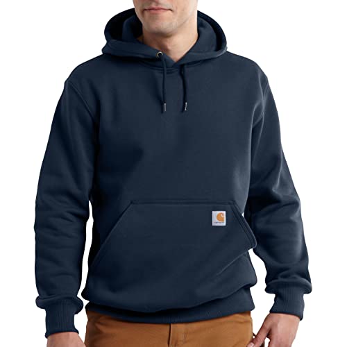 Carhartt Rain Defender Mittelgewichts-Sweatshirt mit Logo-Grafik, lockere Passform, Herren, Blau XL von Carhartt