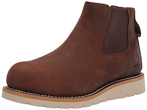 Carhartt Herren Keilabsatz, Überziehen, Stahlkappe, 12,7 cm, Fw5233-M Chelsea-Stiefel, Dunkelbraun, 49 EU Weit von Carhartt