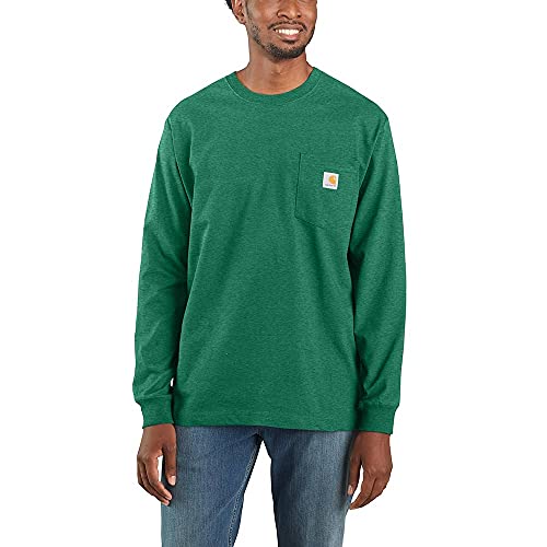 Carhartt Herren Langärmliges Taschen und lockerer Passform Arbeits-T-Shirt, North Woods Heather, Klein von Carhartt