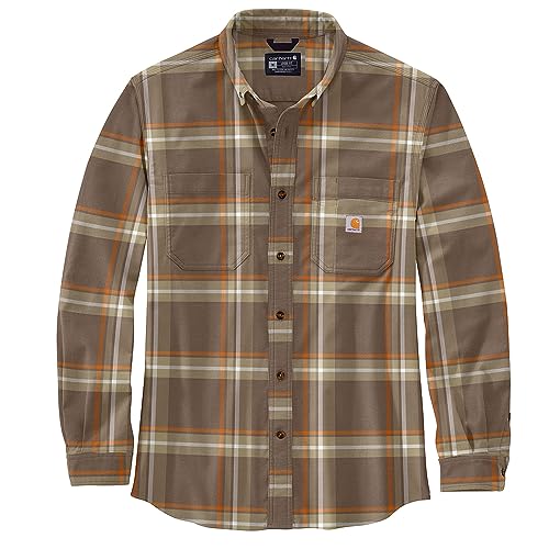 Carhartt Herren Langarmhemd Flannel L/S Plaid Shirt, Farbe:Chestnut, Größe:L von Carhartt