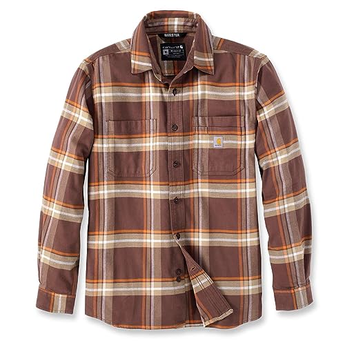 Carhartt Herren Langarmhemd Flannel L/S Plaid Shirt, Farbe:Chestnut, Größe:XL von Carhartt