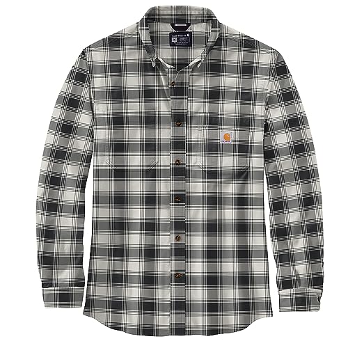 Carhartt Herren Langarmhemd Flannel L/S Plaid Shirt, Farbe:Malt, Größe:L von Carhartt