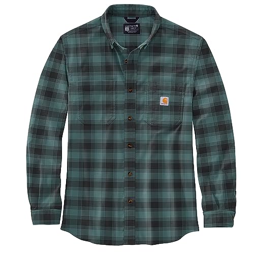 Carhartt Herren Langarmhemd Flannel L/S Plaid Shirt, Farbe:sea Pine, Größe:M von Carhartt