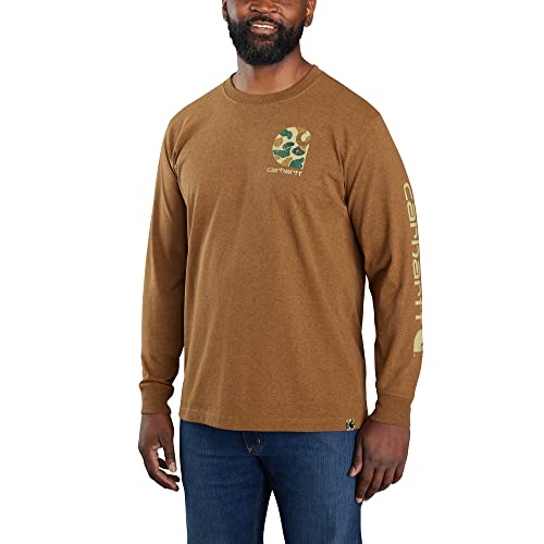 Carhartt Herren Langarmshirt Camo Logo Graphic, Farbe: Oiled Walnut Heather, Größe: M Carhartt Herren Langarmshirt Camo Logo Graphic, Farbe: Oiled Walnut Heather, Größe: M von Carhartt