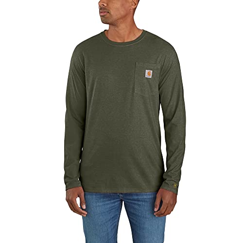 Carhartt Herren Langarmshirt Force Flex Pocket, Basil Heather, Größe: M von Carhartt