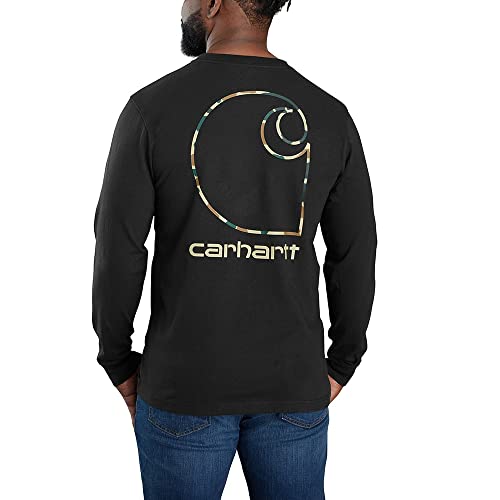 Carhartt Herren Langarmshirt Pocket Camo C Graphic, Farbe: Schwarz, Größe: XXL von Carhartt