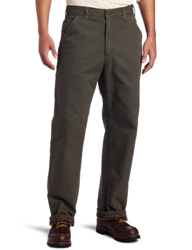 Carhartt Herren Latzhose mit Flanellfutter, moos, 32W / 32L von Carhartt