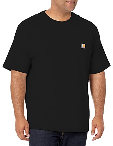 Carhartt Herren Lockere Passform, schweres Kurzarm Taschen Arbeits-Nutzung-T-Shirts, schwarz, Groß von Carhartt