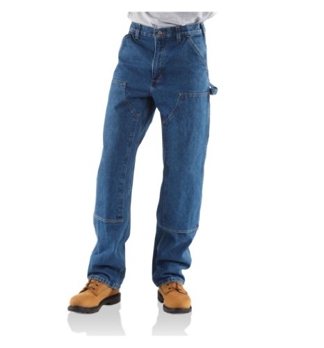 Carhartt Herren Logger Washed Denim Latzhose (groß & groß), Dunkelstein, 52W / 30L von Carhartt