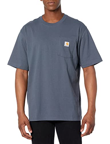 Carhartt Herren Loose Fit Heavy Weight Short Sleeve Pocket T-shirt (Groß & Groß) T-Shirt, Blau (Bluestone), 3XL von Carhartt