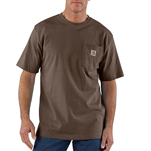 Carhartt Herren Loose Fit Heavy Weight Short Sleeve Pocket T-shirt (Groß & Groß) T-Shirt, Dunkelbraun, 3XL von Carhartt