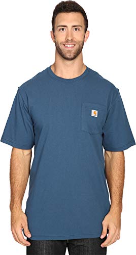 Carhartt Herren Loose Fit Heavy Weight Short Sleeve Pocket T-shirt (Groß & Groß) T-Shirt, Stream Blue, 4XL von Carhartt