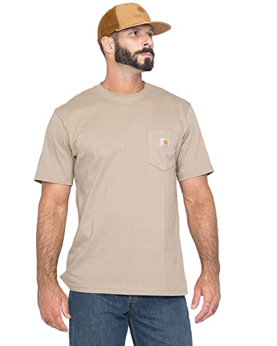 Carhartt Herren Loose Fit Heavy Weight Short Sleeve Pocket T-shirt (Groß & Groß) T-Shirt, beige, 3XL von Carhartt