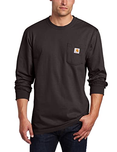 Carhartt Herren Loose Fit Heavyweight Long-Sleeve Pocket T-Shirt, Farbe: Black, Größe: XXL von Carhartt