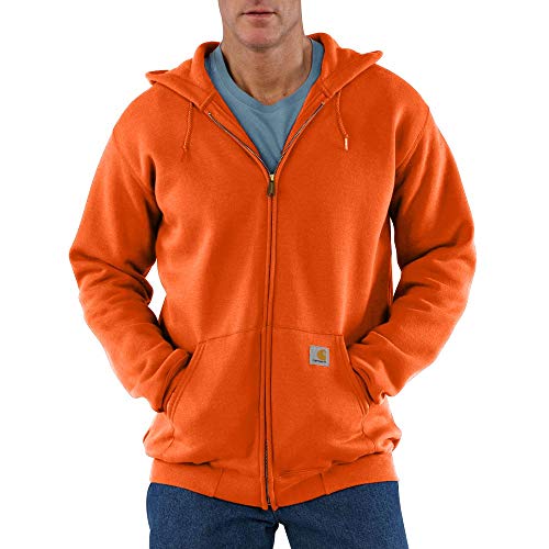 Carhartt Herren Loose Fit Midweight Full-Zip Sweatshirt, Orange, XXL von Carhartt