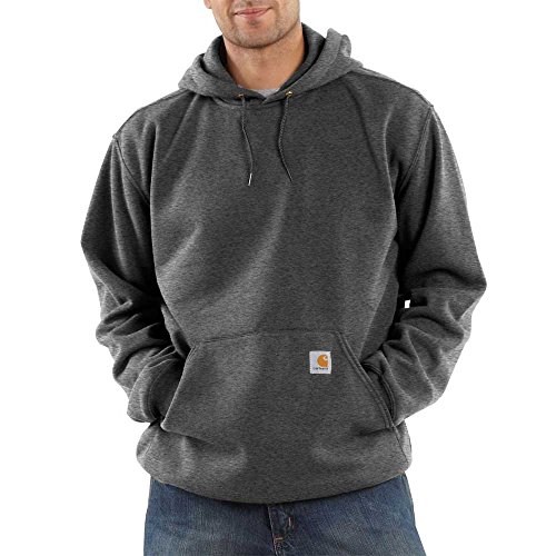 Carhartt Herren Loose Fit Midweight Sweatshirt groß Kapuzenpullover, Anthrazit meliert, Large Hoch von Carhartt