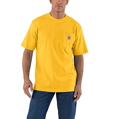 Carhartt Herren Loose Fit Schweres Kurzarm Pocket T-Shirt, Solargelb., Mittel, K87 von Carhartt