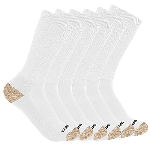 Carhartt Herren Midweight Crew, 6 Stück Socken, Weiss/opulenter Garten, X-Large (6er Pack) von Carhartt