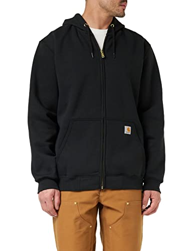 Carhartt, Herren, Weites, mittelschweres Sweatshirt mit durchgehendem Reißverschluss, Schwarz, XL von Carhartt