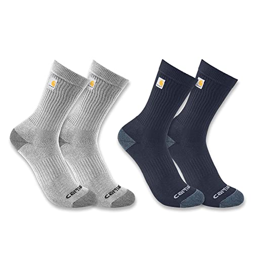 Carhartt Herren Midweight Logo Crew 2 Pack Socken, Gemischt 2, Large von Carhartt