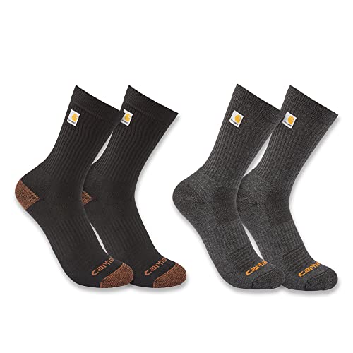 Carhartt Herren Midweight Logo Crew 2er Pack Socken, Sortiert 1, Large von Carhartt