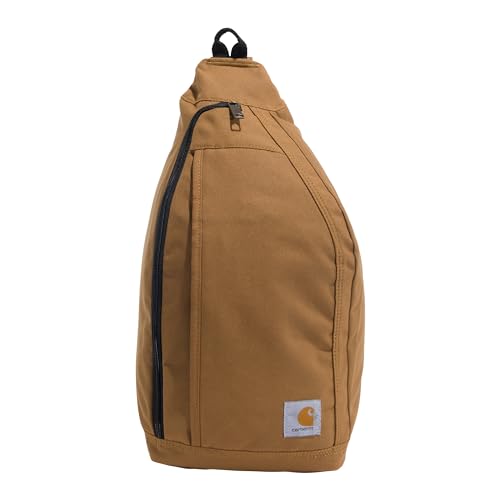 Carhartt Herren Mono Sling Rucksack, Unisex Umhängetasche für Reisen und Wandern, Braun, One Size von Carhartt