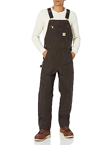 Carhartt Herren New R01 Unlined Duck Bib Overall Arbeitsoberbekleidung, Dark Brown, 30W x 32L von Carhartt