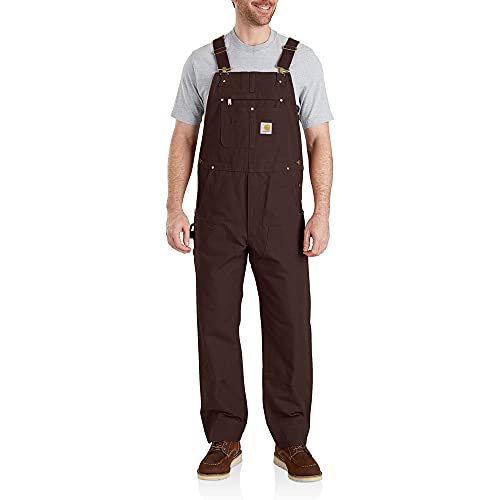 Carhartt Herren New R01 Unlined Duck Bib Overall Arbeitsoberbekleidung, Dark Brown, 30W x 32L von Carhartt
