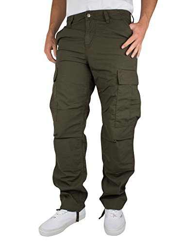 Carhartt Herren Regular Cargo Pant Jeans, Grün (Cypress Rinsed), 33 von Carhartt