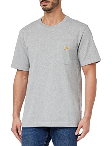 Carhartt Workwear Pocket T-Shirt S/S - Baumwoll T-Shirt,heather grey 034, S von Carhartt