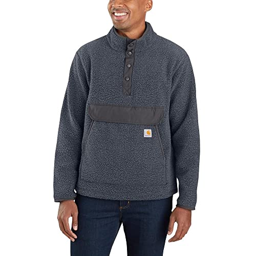 Carhartt Herren Relaxed Fit Fleece Pullover, Bluestone Heather, XXL Groß Hoch von Carhartt