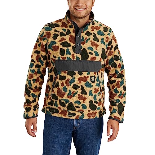 Carhartt Herren Relaxed Fit Fleece Pullover Sweater, 1972 Duck Camo, L EU von Carhartt