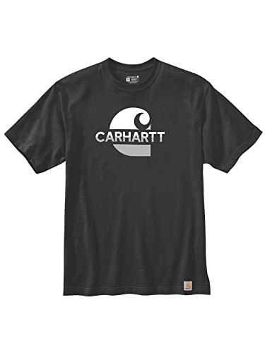 Carhartt Herren Relaxed Fit Heavyweight Short-Sleeve C Graphic T-Shirt, Farbe: Black, Größe: S von Carhartt