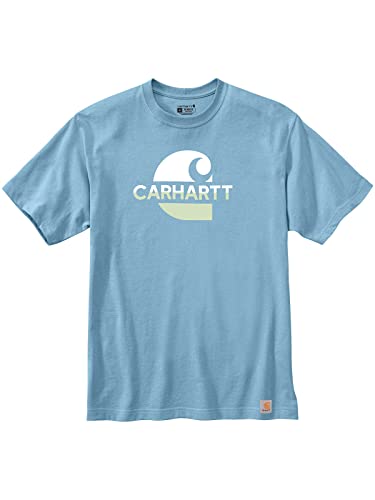Carhartt Herren Relaxed Fit Heavyweight Short-Sleeve C Graphic T-Shirt, Farbe: Moonstone, Größe: M von Carhartt
