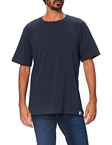 Carhartt Herren Relaxed Fit, schweres, kurzärmliges T-Shirt, Marineblau, S von Carhartt