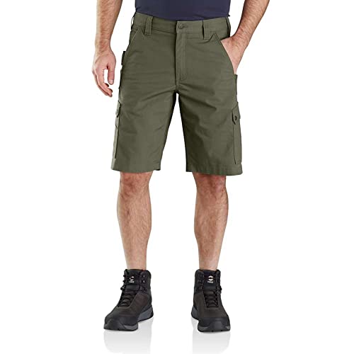 Carhartt Herren Relaxed Fit Stretch Ripstop Cargo Shorts Arbeits-T-Shirt - Basil - Gr. W40 von Carhartt